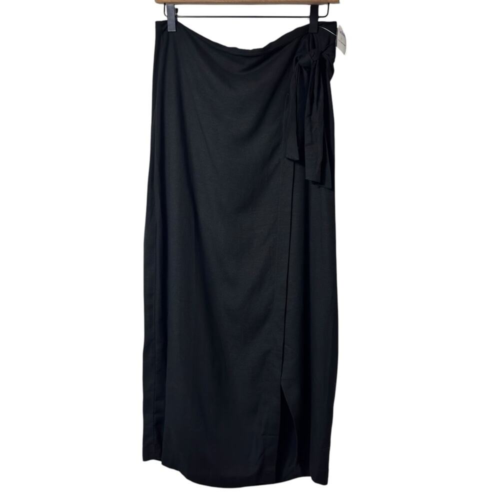 JASON WU BLACK WRAP MIDAXI WOMEN SKIRT SIZE US 10 BRAND NEW WITH PARTIAL TAG
